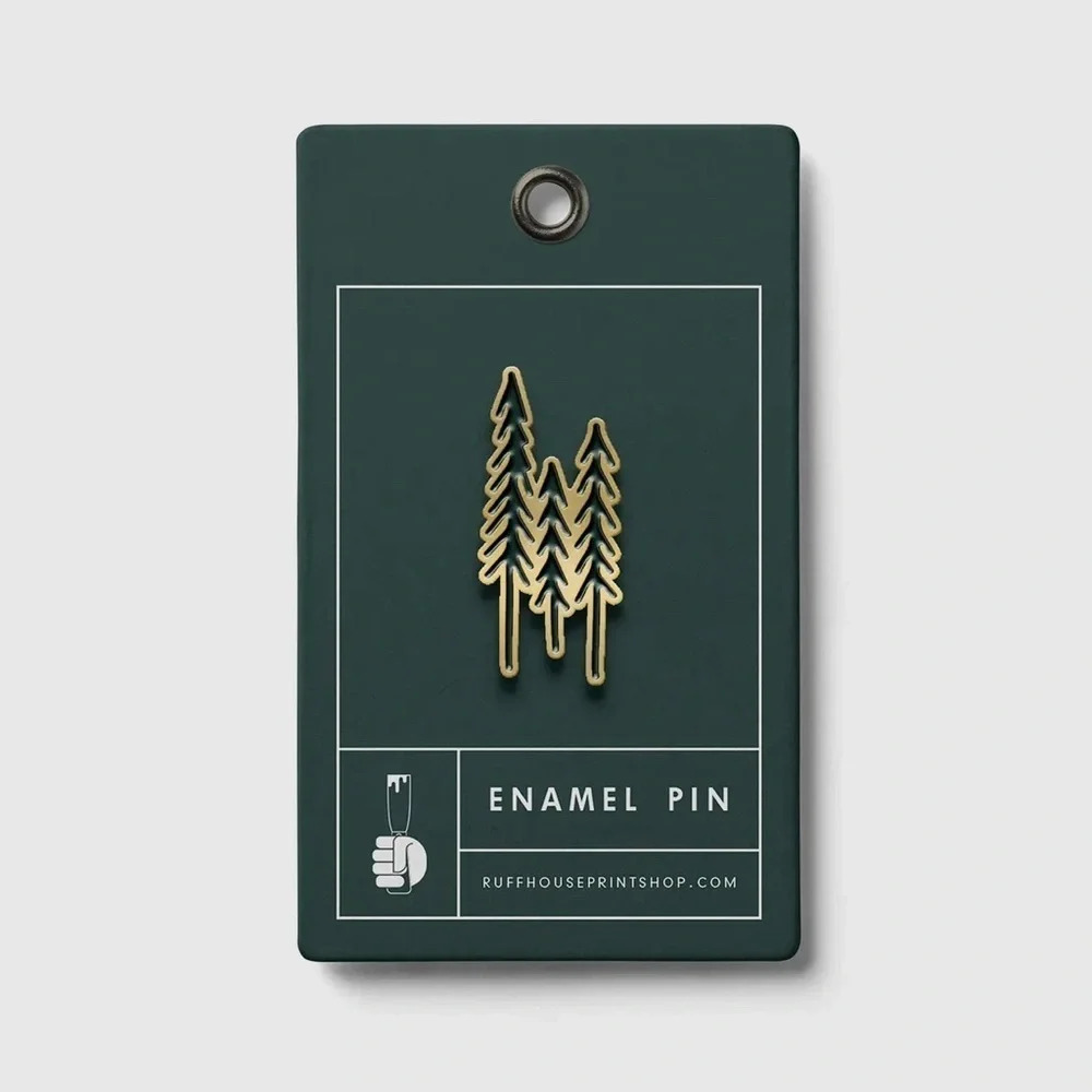Pine Tree Enamel Pin NWT